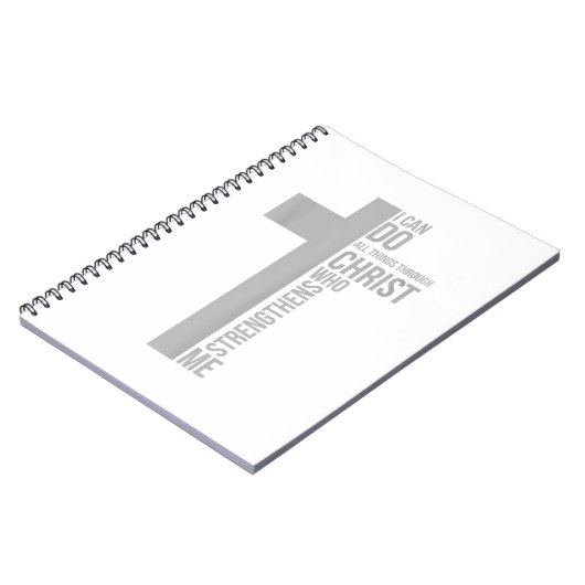 私はキリストを通して全てのことを行うことができる ノートブック (左側)