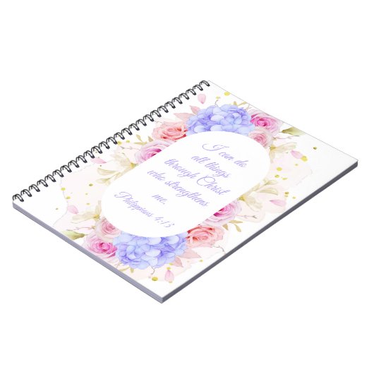 私はキリストを通して全てのことを行うことができる – ピリピ4 ノートブック (左側)