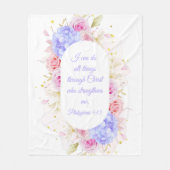 私はキリストを通して全てのことを行うことができる – ピリピ4 フリースブランケット (正面)