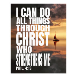 私はキリストを通して全てのことを行うことができる フォトプリント           