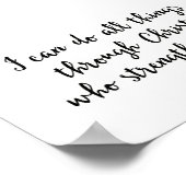 私はキリストを通して全てのことを行うことができる ポスター (角)