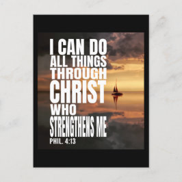 私はキリストを通して全てのことを行うことができる ポストカード
