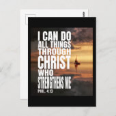 私はキリストを通して全てのことを行うことができる ポストカード (正面/裏面)