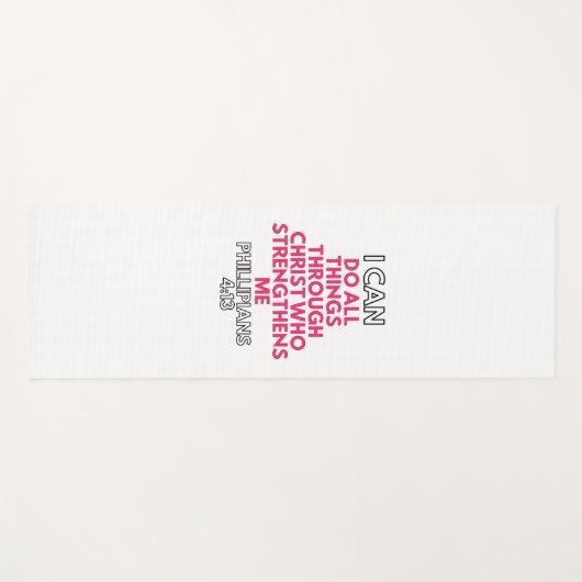 私はキリストを通して全てのことを行うことができる ヨガマット (正面(横))