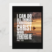 私はキリストを通して全てのことを行うことができる 招待状 (正面/裏面)