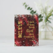 私はキリストを通して全てのことを行うことができるKJV聖なる書物、 経典 ポストカード (スタンド正面)