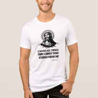 私はキリストを通して私を強くしてくれる事は出来る トライブレンドTシャツ