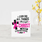 私はキリスト乳癌Aを通してすべてのことをすることができる カード (黄色い花)