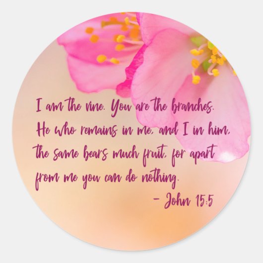 私はキリスト教つる植物感動的フローラ ラウンドシール (正面)