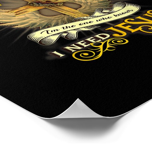 私はキリスト教の完璧な人ではないイエスの恋人を必要とする ポスター (角)