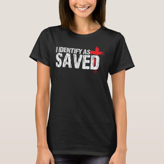 私はキリスト教の救洗礼を受ける Tシャツ (正面)