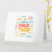 私はキリスト教の神のレトロイエス信仰の子である カード (黄色い花)