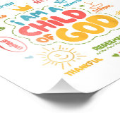 私はキリスト教の神のレトロイエス信仰の子である フォトプリント            (角)