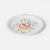 私はキリスト教の神のレトロイエス信仰の子である ペーパープレート (アングル)