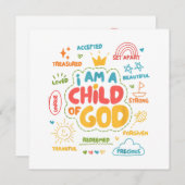 私はキリスト教の神のレトロイエス信仰の子である 招待状 (正面/裏面)