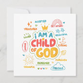 私はキリスト教の神のレトロイエス信仰の子である 招待状 (裏面)