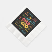 私はキリスト教の神のレトロイエス信仰の子である 縁ありランチョンナプキン (角)