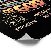 私はキリスト教の神イエスレトロの子である ポスター (角)