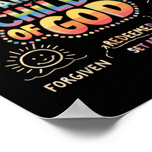 私はキリスト教の神イエスレトロの子である ポスター (角)