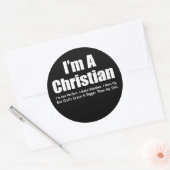 私はキリスト誇りを持った教の神の愛と恵み ラウンドシール (封筒)