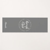 私はキリスト・グレーを通して全てのことを行うことができるタイポグラフィ ヨガマット (正面(横))