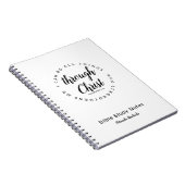 私はキリスト・バイブルの勉強を通して全てのことを行うことができる ノートブック (右側)