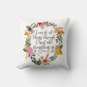 私はキリスト・フィリップを通してすべてのことを行うことができる クッション (正面)