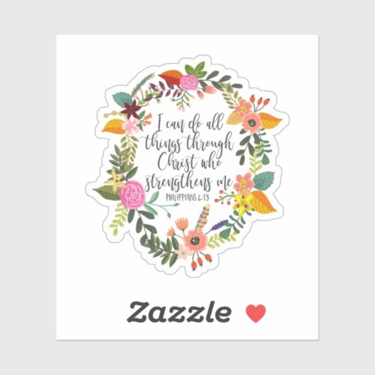 私はキリスト・フィリップを通してすべてのことを行うことができる シール (シート)