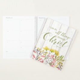 私はキリスト、フィル4:13を通してすべてのことをすることができる プランナー手帳