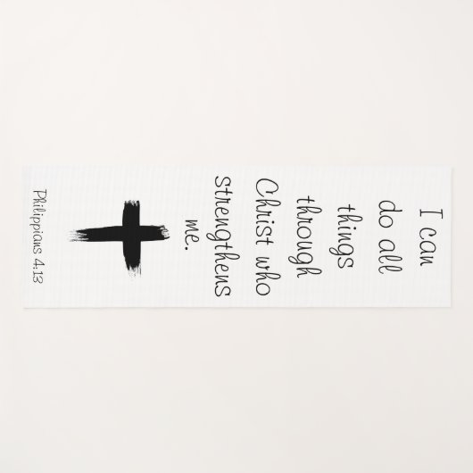 私はキリスト・ヨガマットを通してすべてのことをすることができるのだ ヨガマット (正面(横))