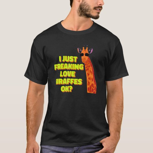 私はキリンが大好き Tシャツ (正面)
