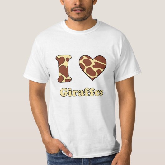 私はキリンが好きです Tシャツ (正面)