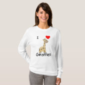 私はキリンを(2)愛します Tシャツ (正面フル)
