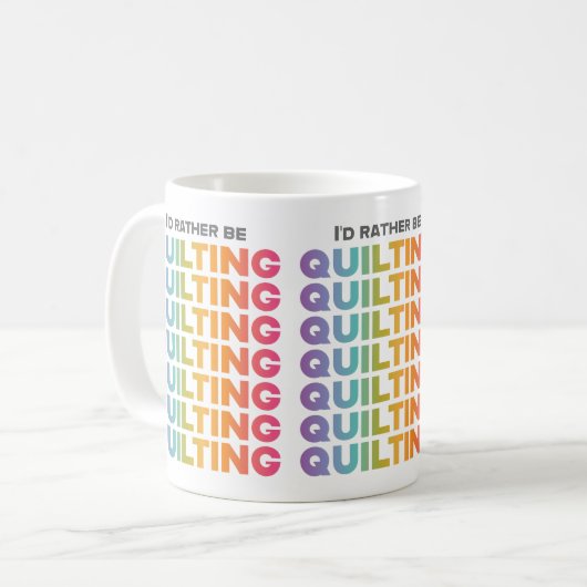 私はキルティングの手紙だグラデーション コーヒーマグカップ (正面左)