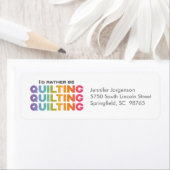 私はキルティングレインボー文字のラベルグラデーションになりたい ラベル (インサイチュ)