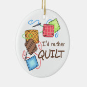 私はキルトを作りたい セラミックオーナメント (右)