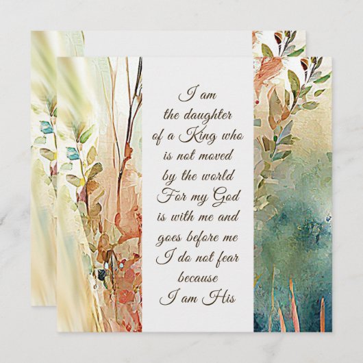 私はキングクリスチャン引用文カードの娘 (正面/裏面)