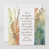 私はキングクリスチャン引用文カードの娘 (正面)