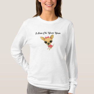 私はキーのYum Yum長袖のTシャツを愛します Tシャツ