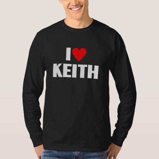 私はキースIハートキース Tシャツ (正面)