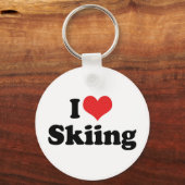 私はキーチェーンをスキーするのが大好き キーホルダー (正面)