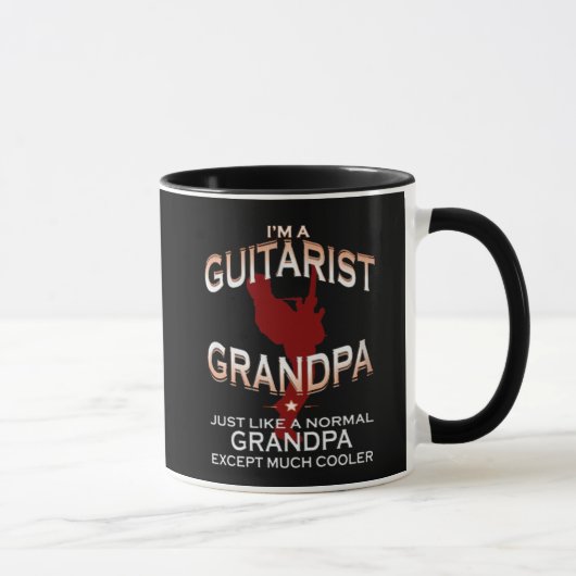 私はギタリストの祖父…です マグカップ (右)