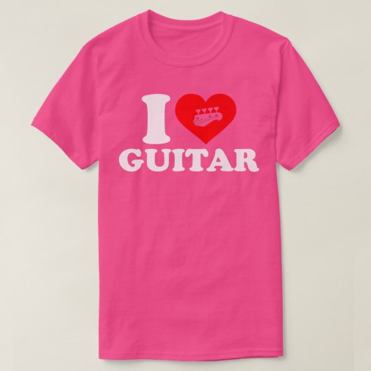 私はギターおもしろいベースGuitar646が大好き Tシャツ (デザイン正面)
