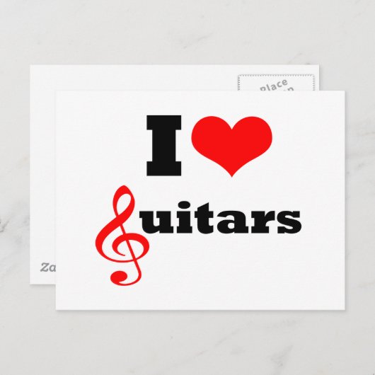 私はギターが大好き ポストカード (正面/裏面)