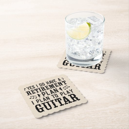 私はギターの遊退職計画のことわざをする予おもしろい定 ペーパーコースター (インサイチュ)