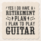 私はギターの遊退職計画のことわざをする予おもしろい定 ペーパーコースター (正面)