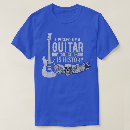 私はギターを手に入れ、残りは歴史グイタ Tシャツ (デザイン正面)