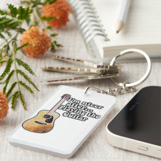 私はギター遊の方が優しいやる気を起こさせる。 キーホルダー (正面右)
