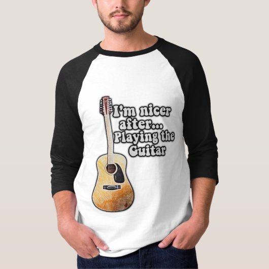 私はギター遊の方が優しいやる気を起こさせる。 Tシャツ (正面)