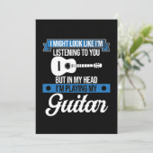 私はギター遊奏者のミュージシャン サンキューカード (スタンド正面)